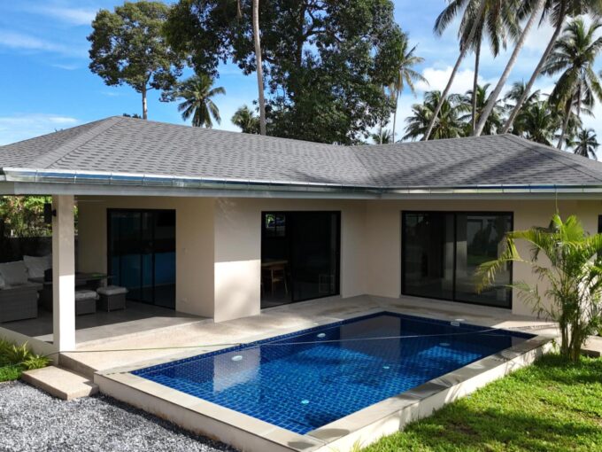 Villa neuve 2 chambres avec piscine à vendre à Na Mueang-Koh samui